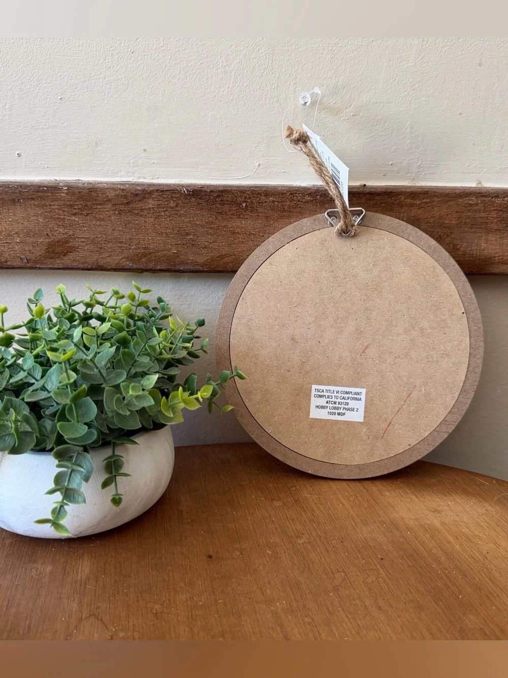 Hobby Lobby Red and Natural Wood 